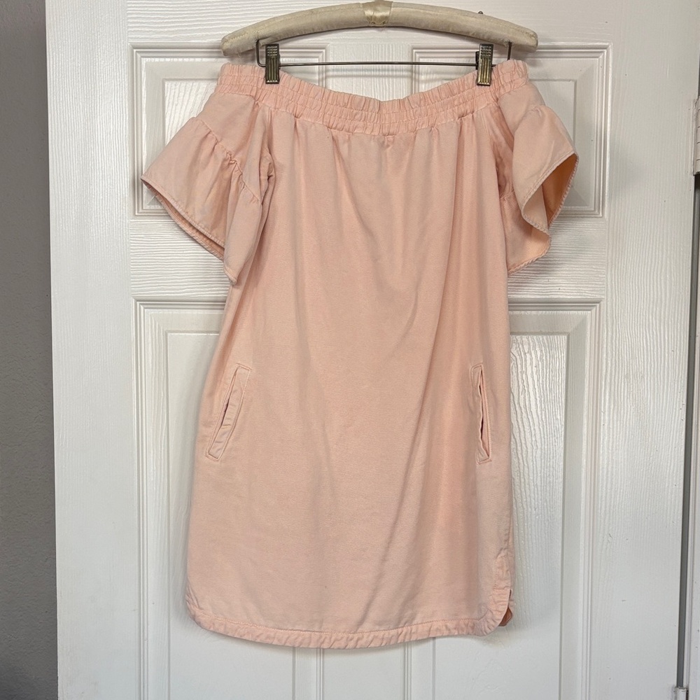All saints Elegant Pink Off-Shoulder dress